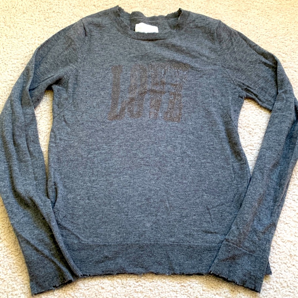 ZADIG & VOLTAIRE “LOVE” Miss bis embellished cashmere sweater